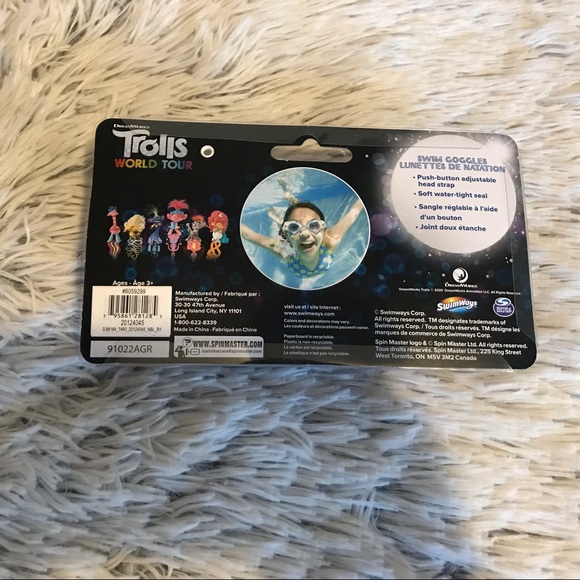 Trolls World Tour Dreamworks Kids Swim Goggles - Picture 2 of 2